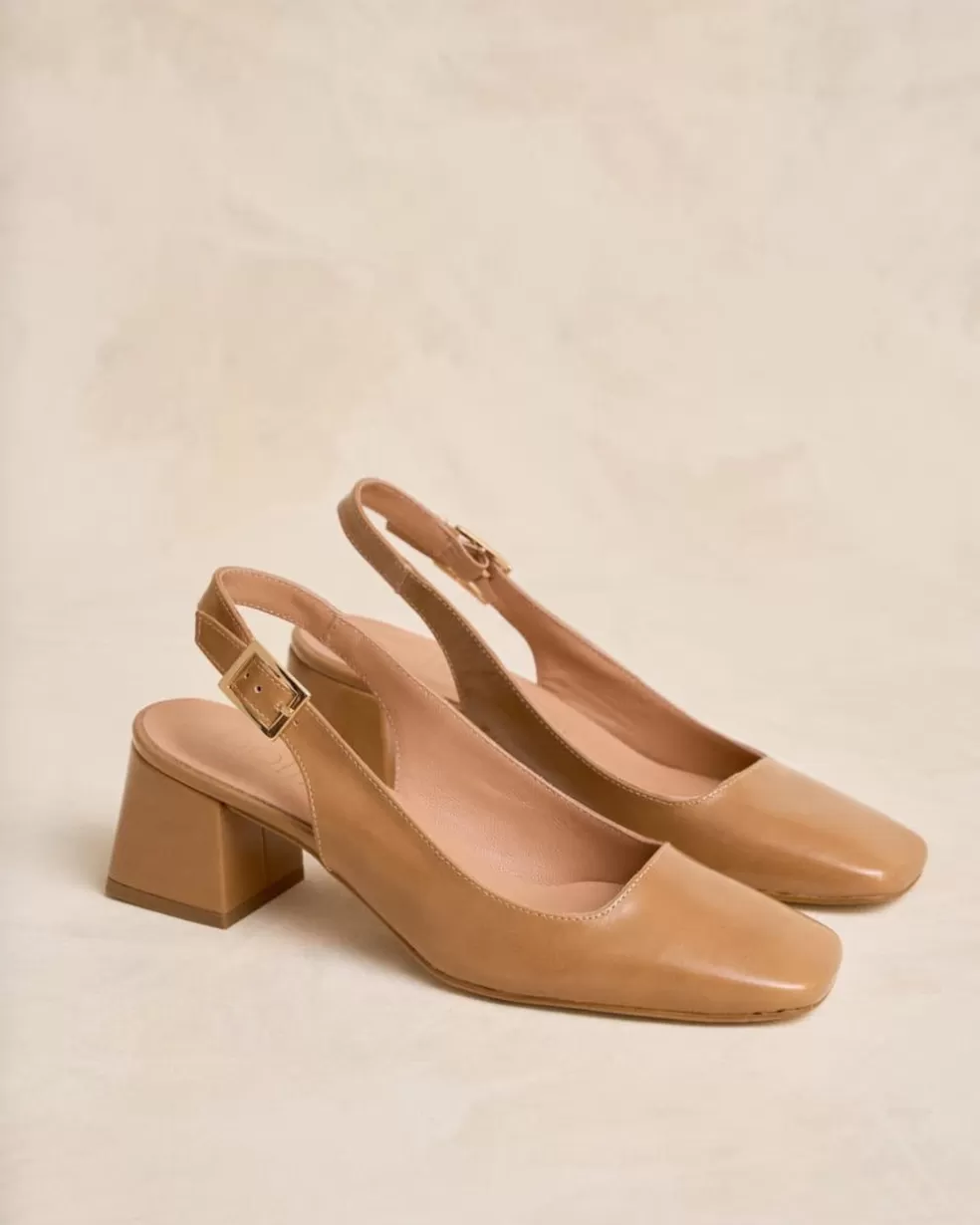 ZAPATOS DE TACÓN>Polin et moi Bailarina Destalonada Timbra Cuero