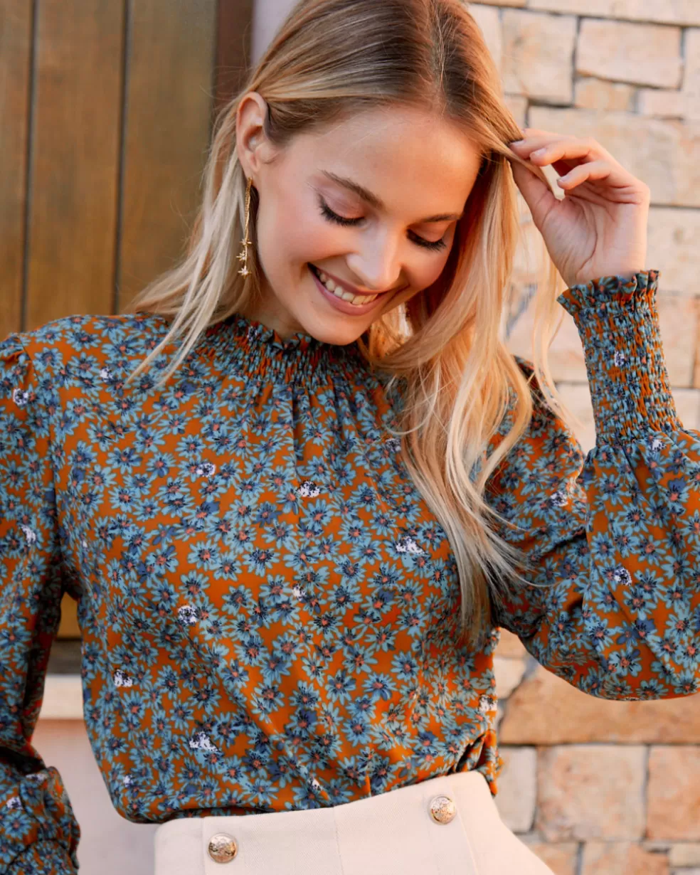 BLUSAS Y CAMISAS>Polin et moi Blusa Cuello Nice ocre