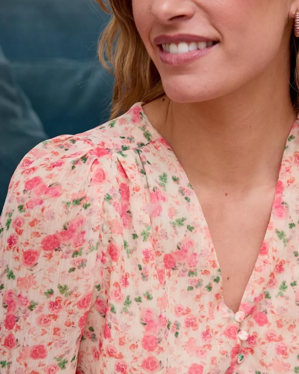 BLUSAS Y CAMISAS>Polin et moi Blusa Flores y Rosa