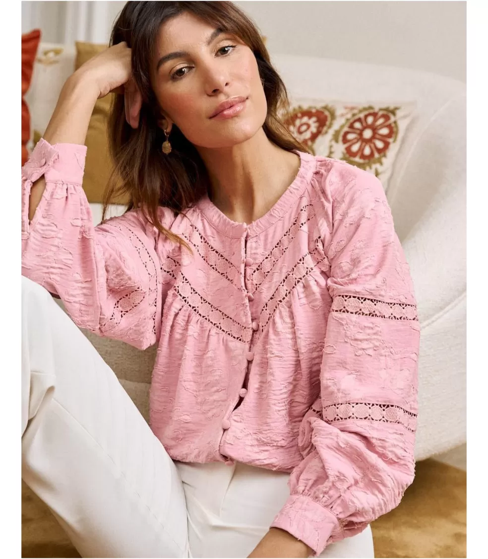 BLUSAS Y CAMISAS>Polin et moi Blusa Troquelada Blusia