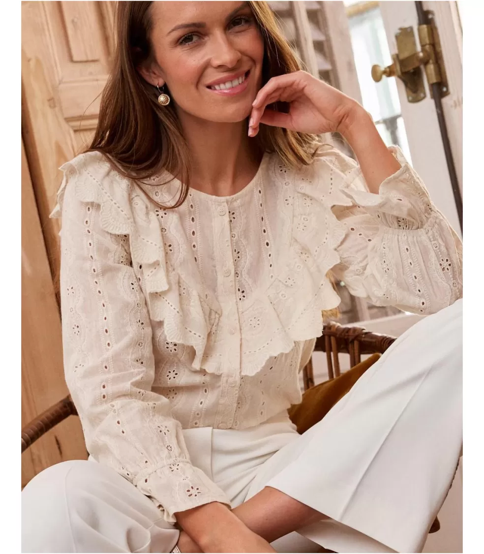 BLUSAS Y CAMISAS>Polin et moi Blusa Volante Carlo beige