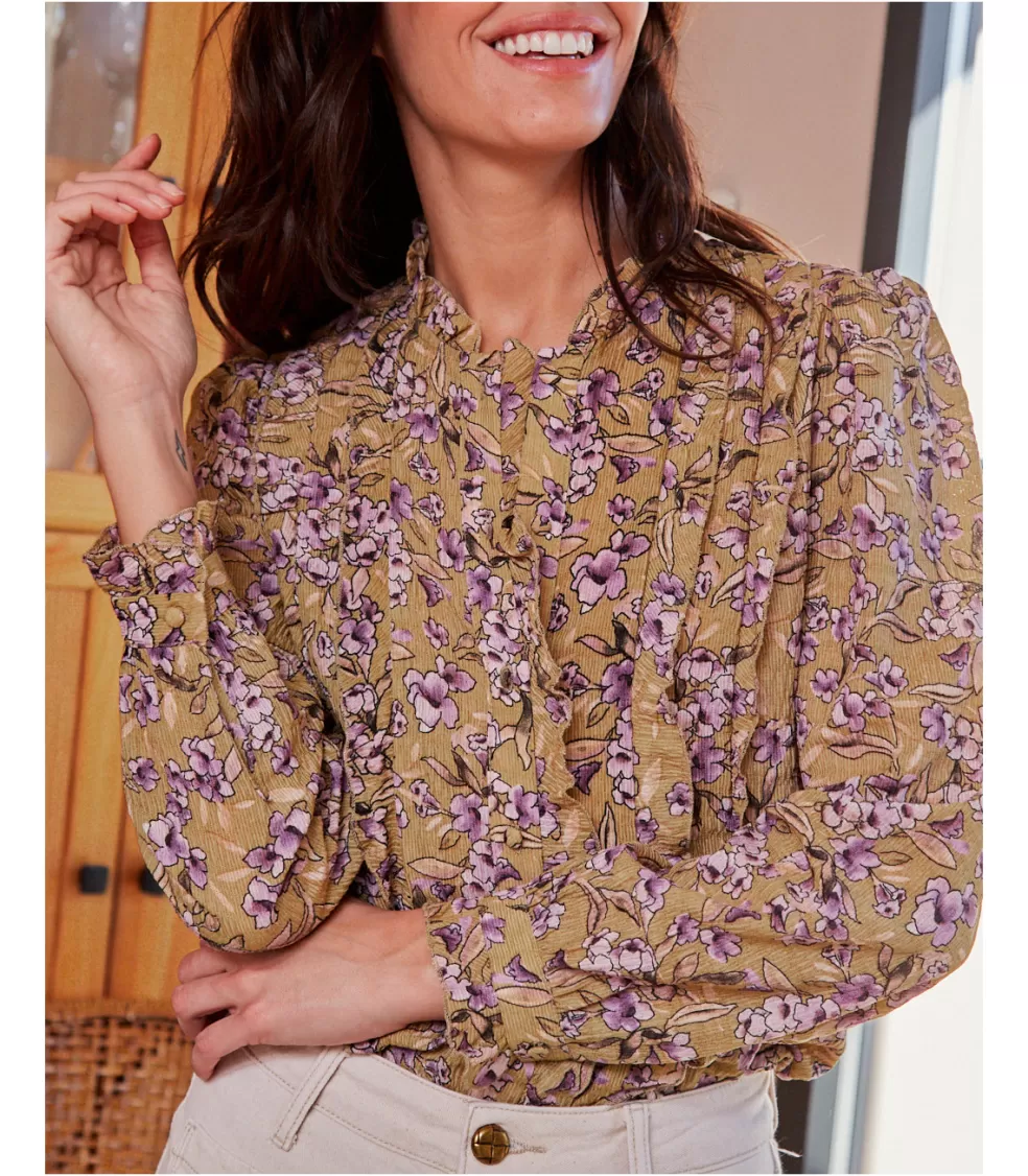 BLUSAS Y CAMISAS>Polin et moi Blusa Volantes Berenice beige