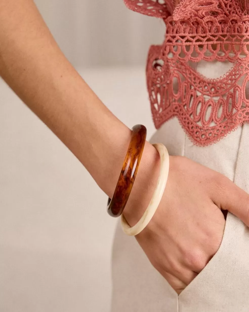 BISUTERÍA>Polin et moi Brazalete Doble Roima Marrón