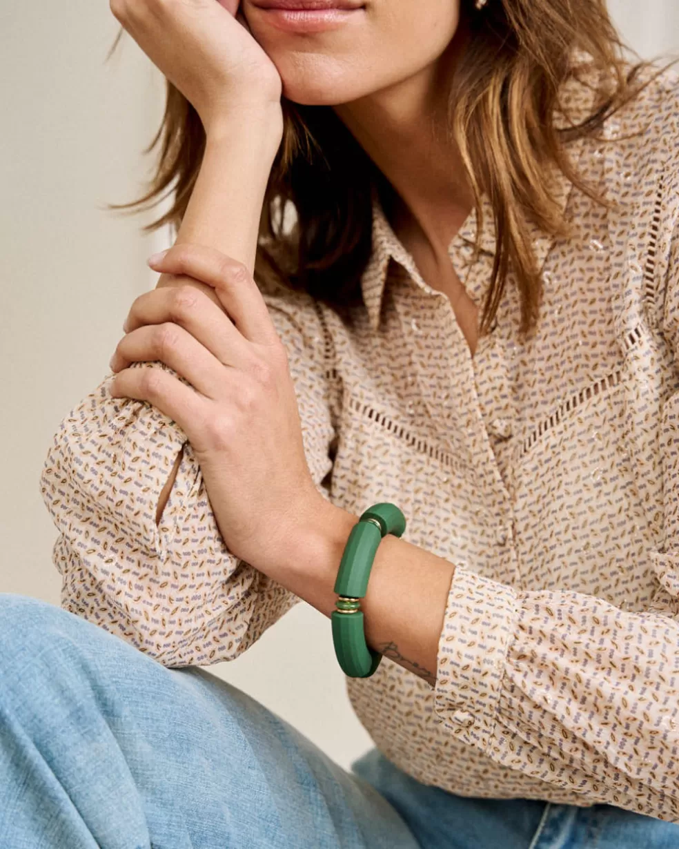 BISUTERÍA>Polin et moi Brazalete Rígido Mattia Verde esmeralda