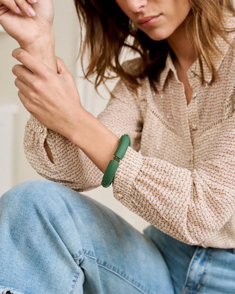 BISUTERÍA>Polin et moi Brazalete Rígido Mattia Verde esmeralda