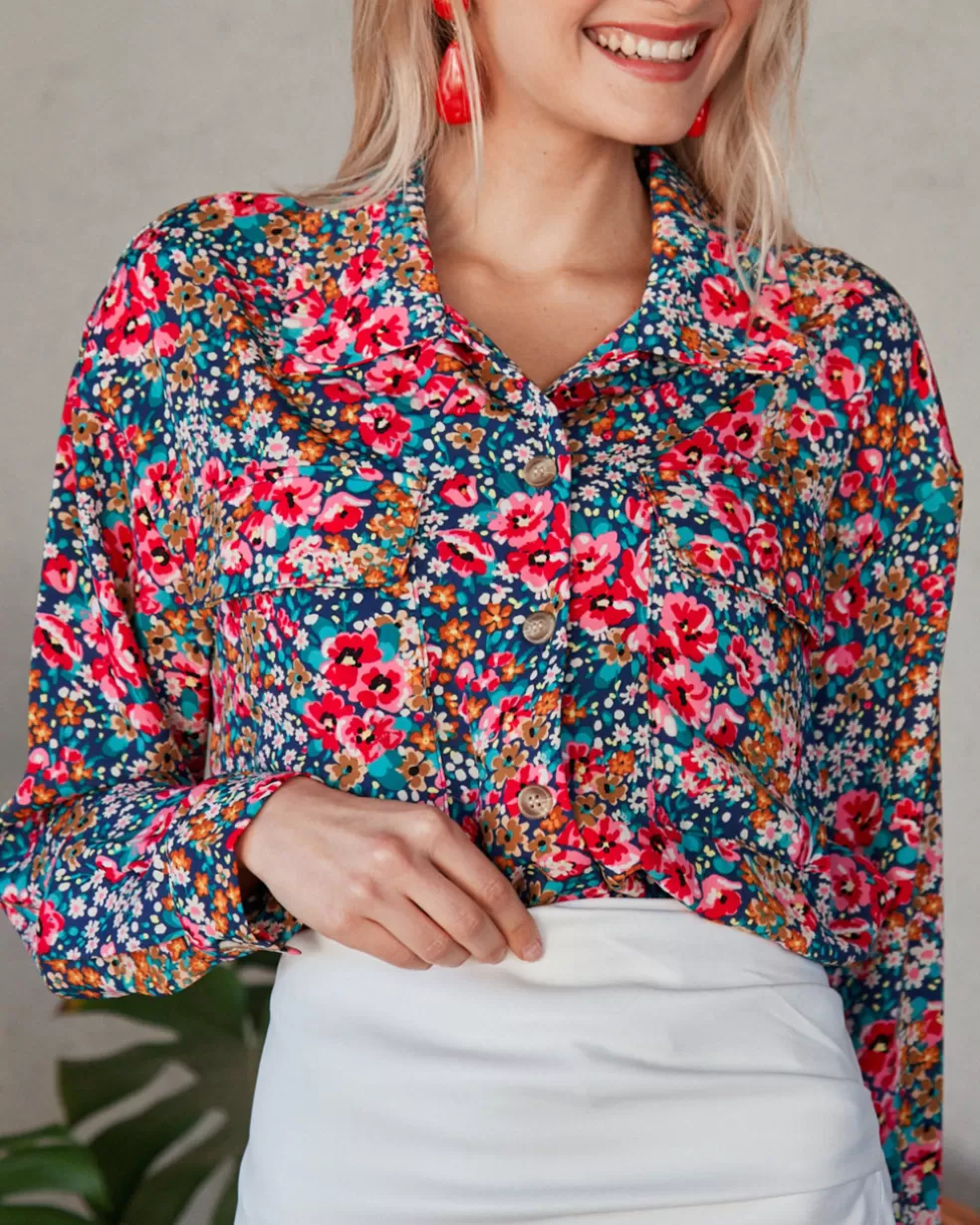 BLUSAS Y CAMISAS>Polin et moi Camisa Bolsillos Ayende Verde esmeralda