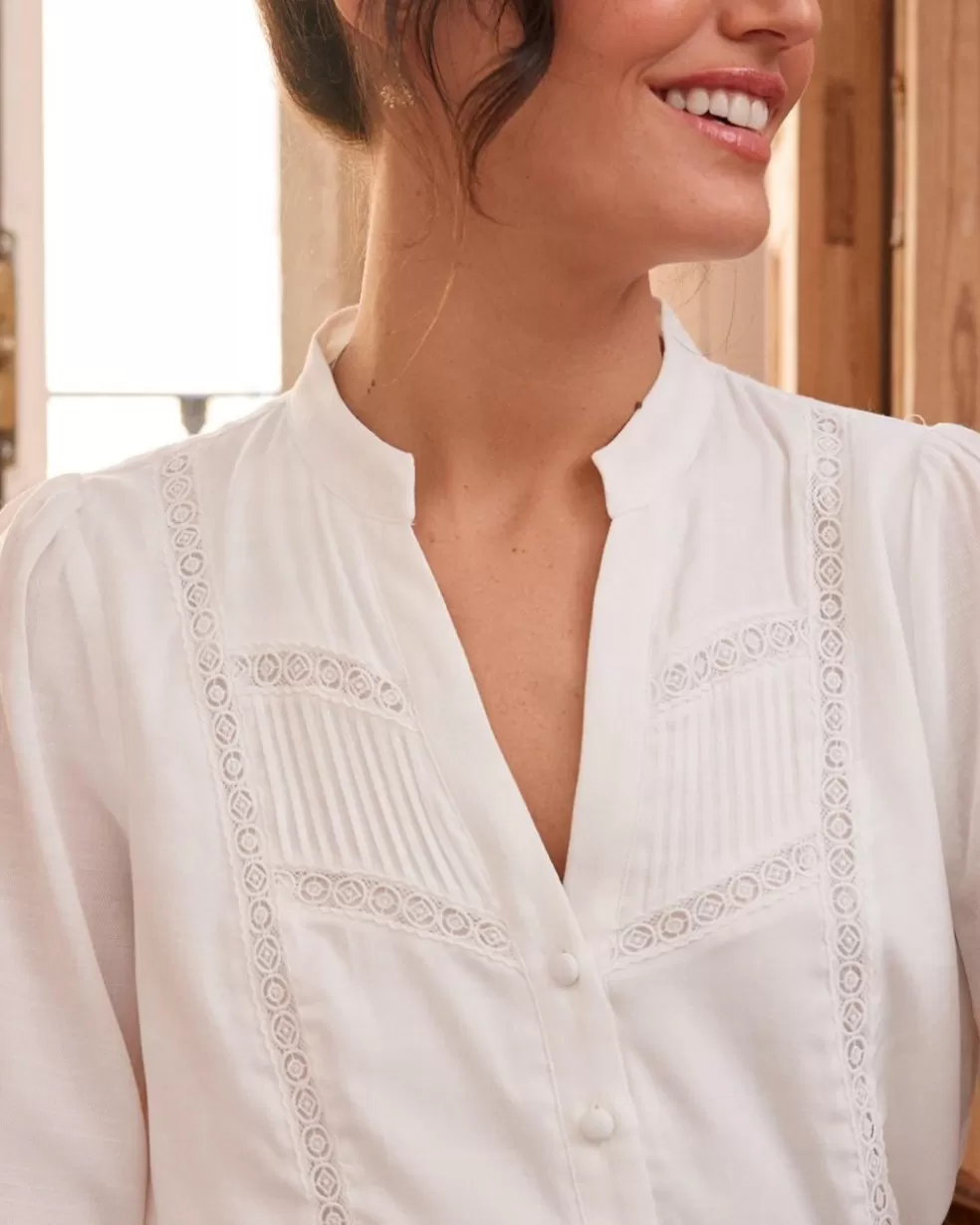 BLUSAS Y CAMISAS>Polin et moi Camisa Botón Clotilde blanco