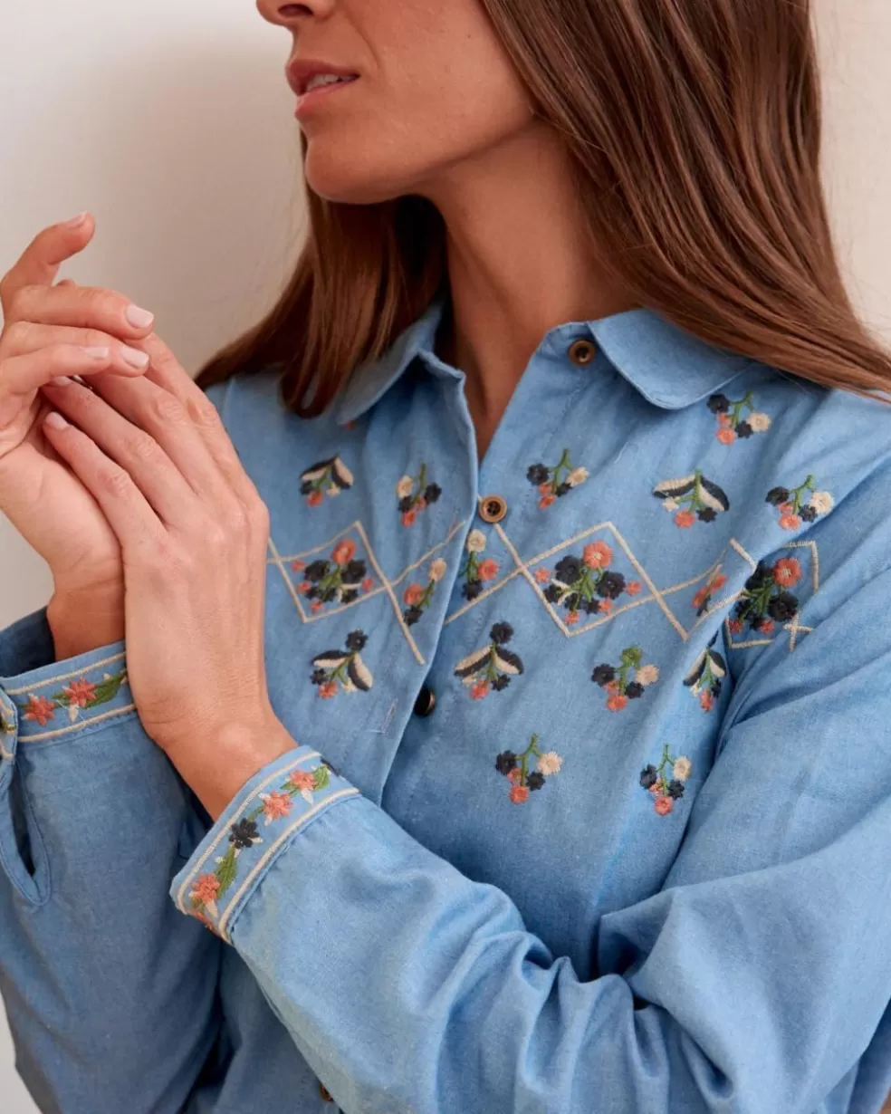 BLUSAS Y CAMISAS>Polin et moi Camisa Phoebe DENIM