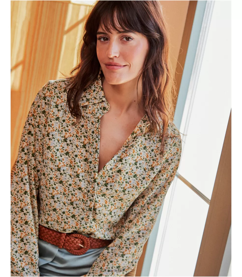 BLUSAS Y CAMISAS>Polin et moi Camisa Floral Lorel OLIVA