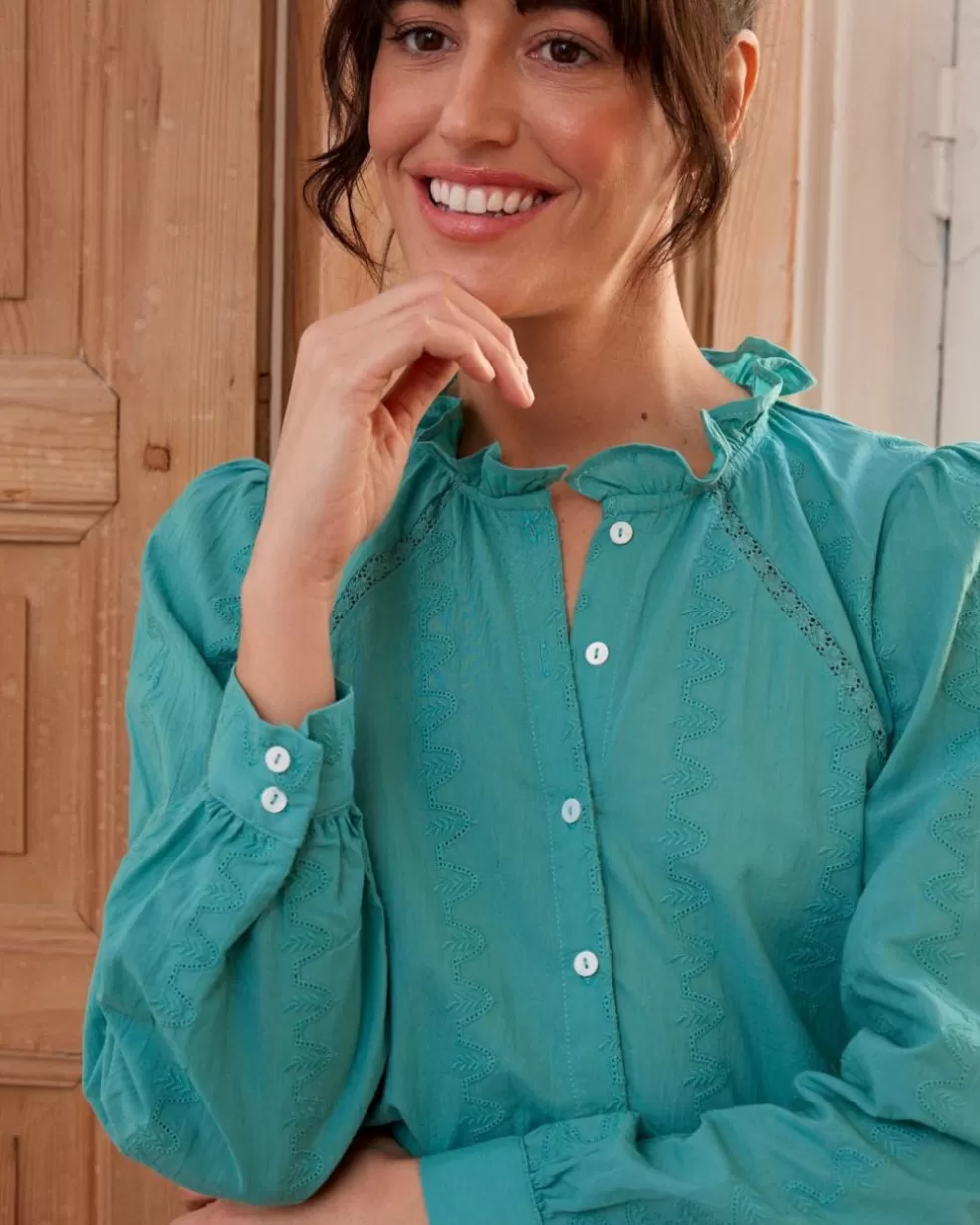 BLUSAS Y CAMISAS>Polin et moi Camisa Maoh Petrina PETROLEO