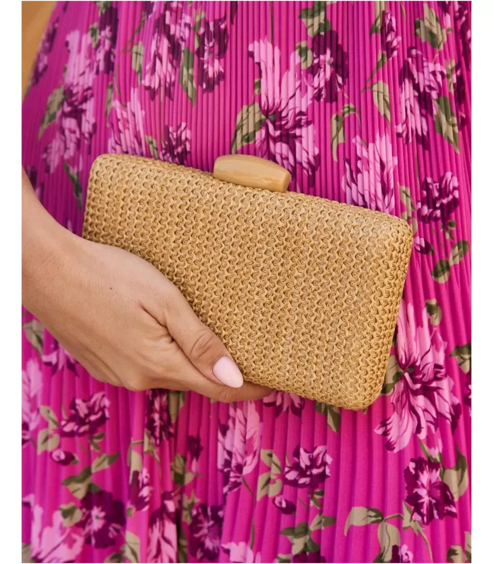 BOLSOS | COMPLEMENTOS>Polin et moi Clutch Nacar Ebila camel