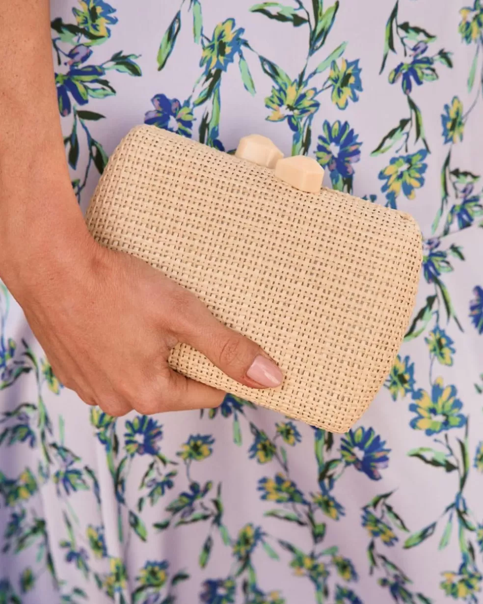 BOLSOS | COMPLEMENTOS>Polin et moi Clutch Rafia Darcy BEIGE