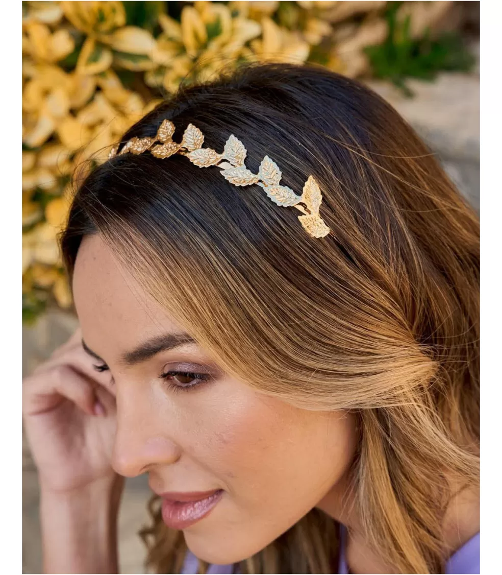 DIADEMAS>Polin et moi Diadema Hojas Casaria Oro