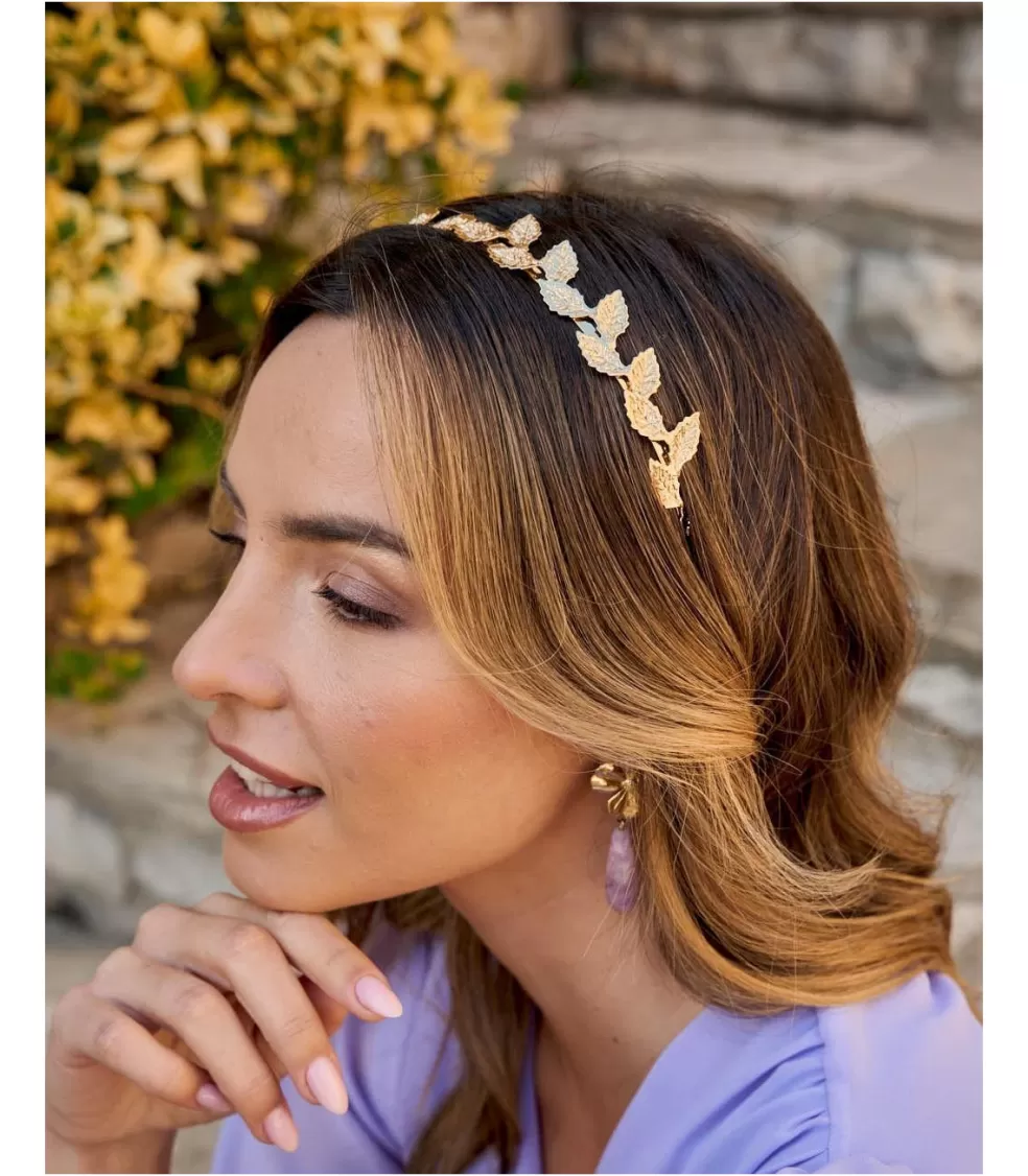 DIADEMAS>Polin et moi Diadema Hojas Casaria Oro