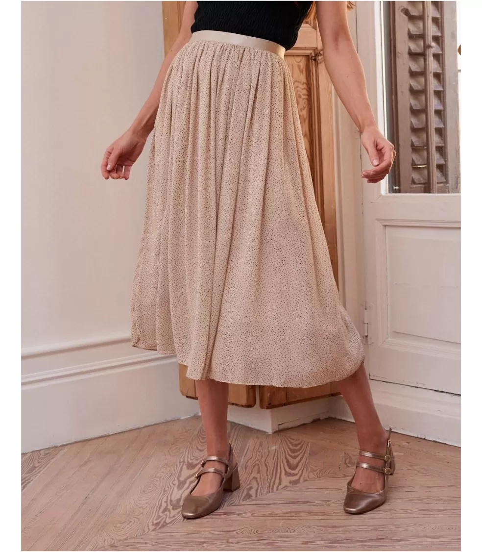 FALDAS>Polin et moi Falda Lunares Montse BEIGE