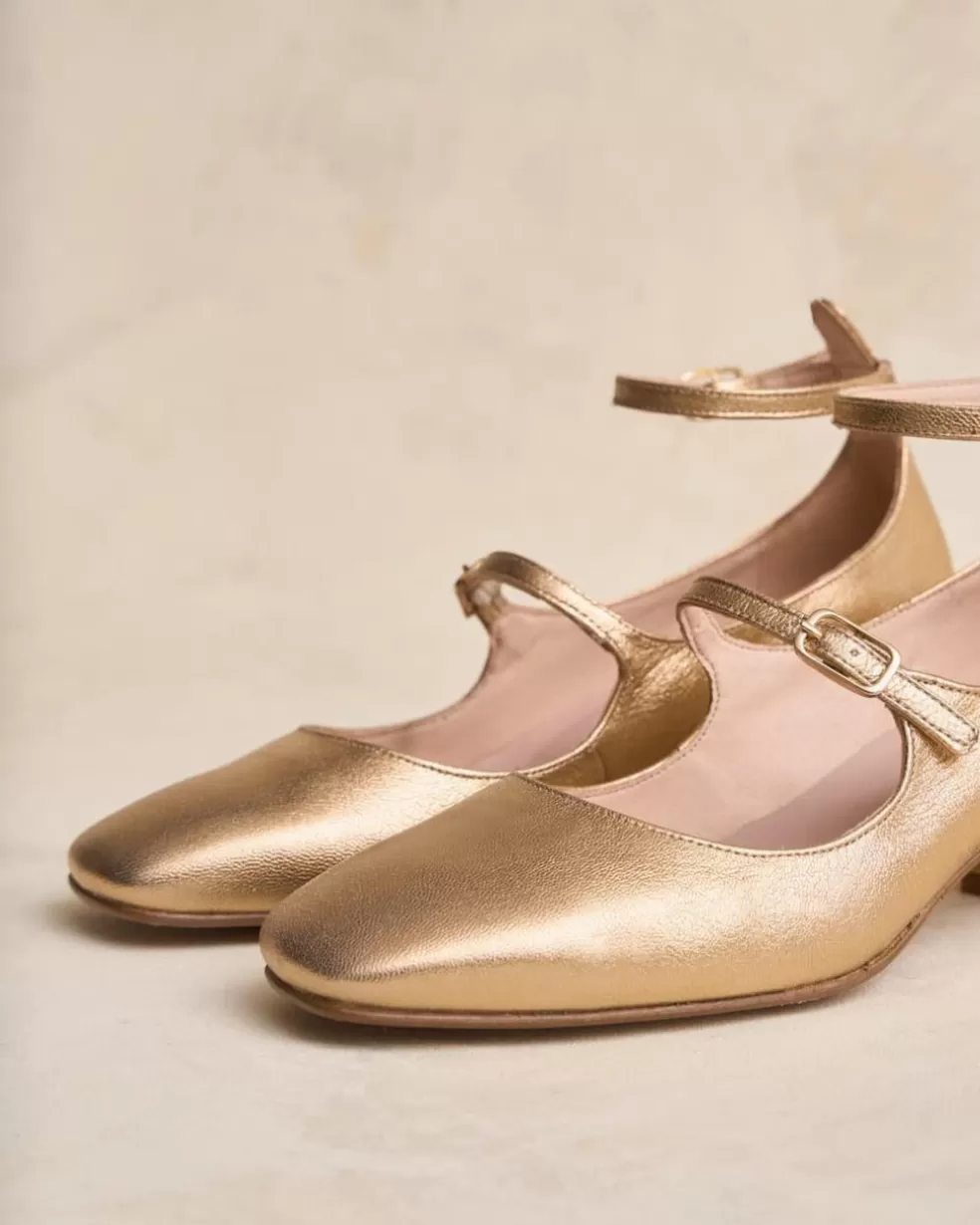 ZAPATOS DE TACÓN | FERIA>Polin et moi Mary Jane Hebilla Carima Oro