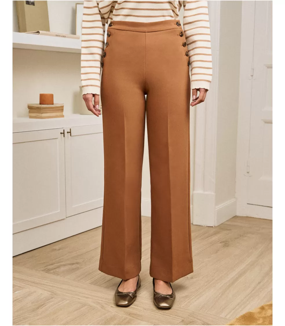 PANTALONES>Polin et moi Pantalón Botones Anadi Marrón