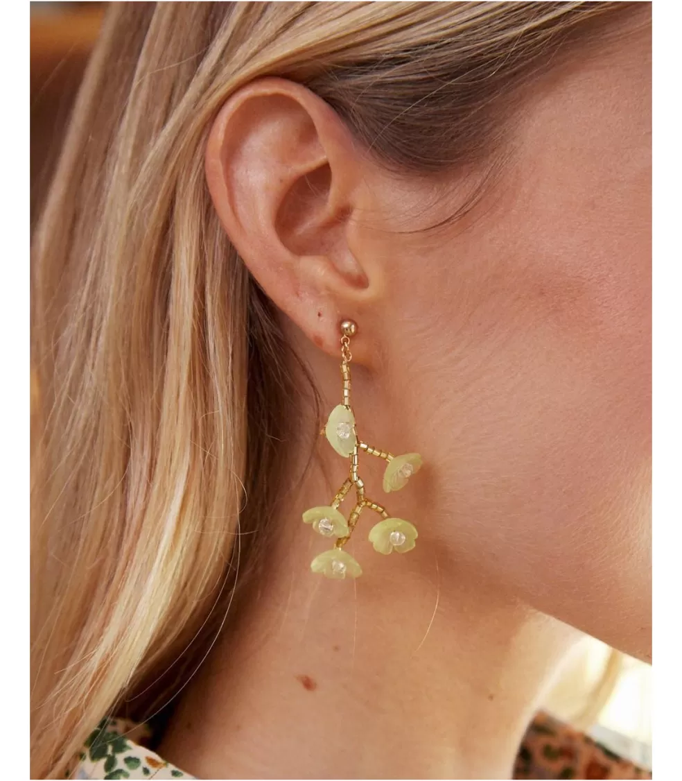 BISUTERÍA>Polin et moi Pendientes Flores Largia menta