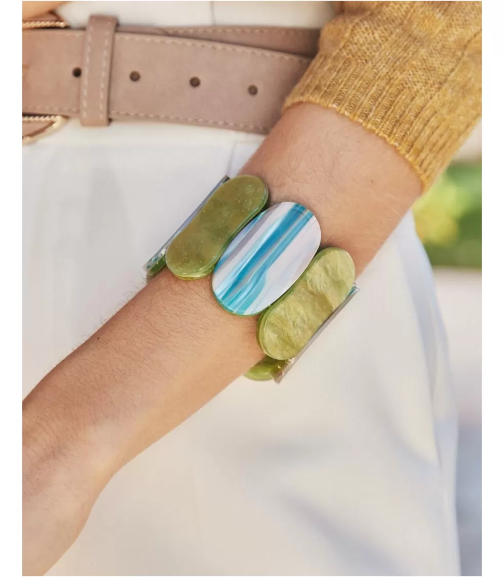 BISUTERÍA>Polin et moi Pulsera Rígida Elasci Oliva