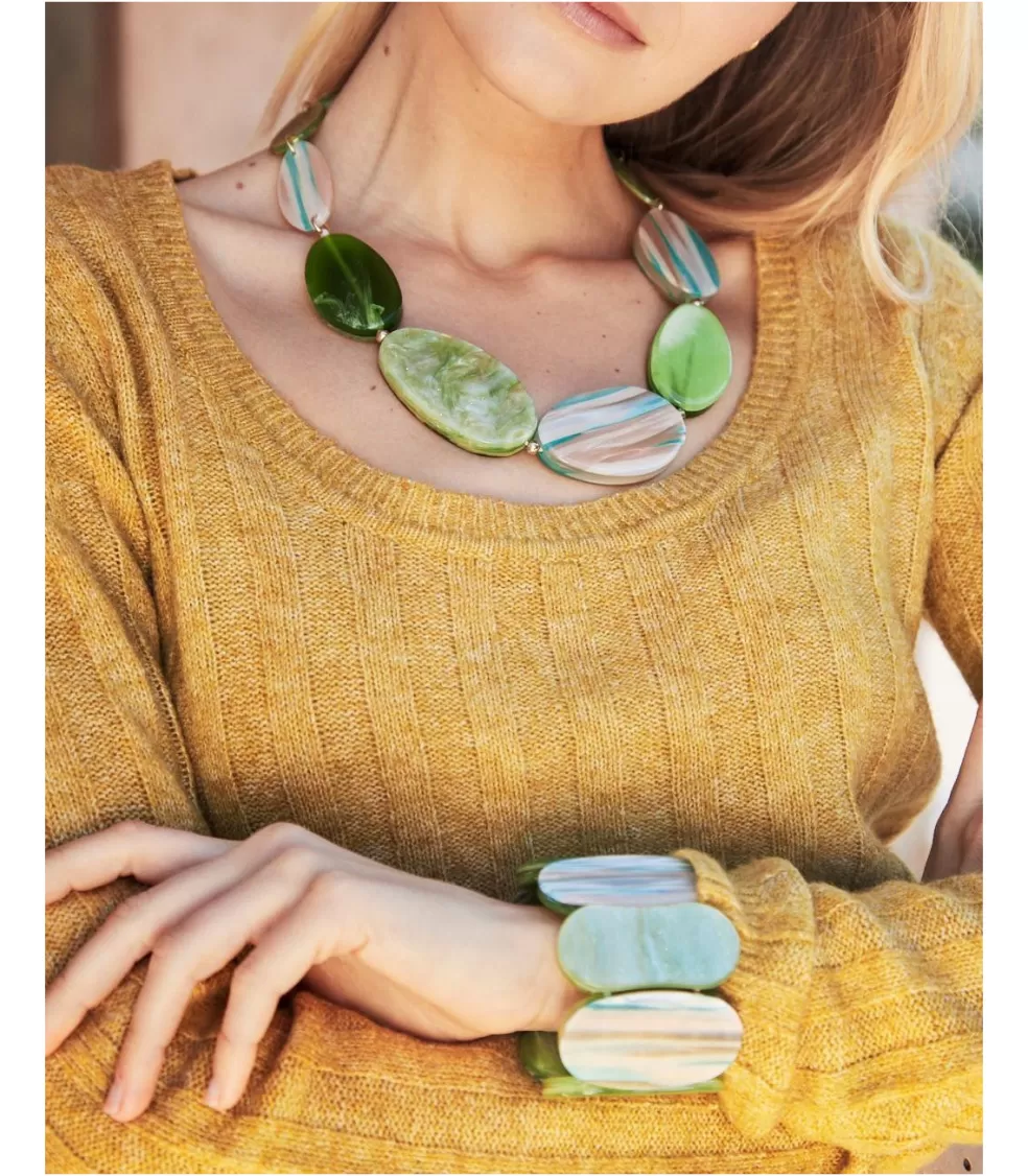 BISUTERÍA>Polin et moi Pulsera Rígida Elasci Oliva