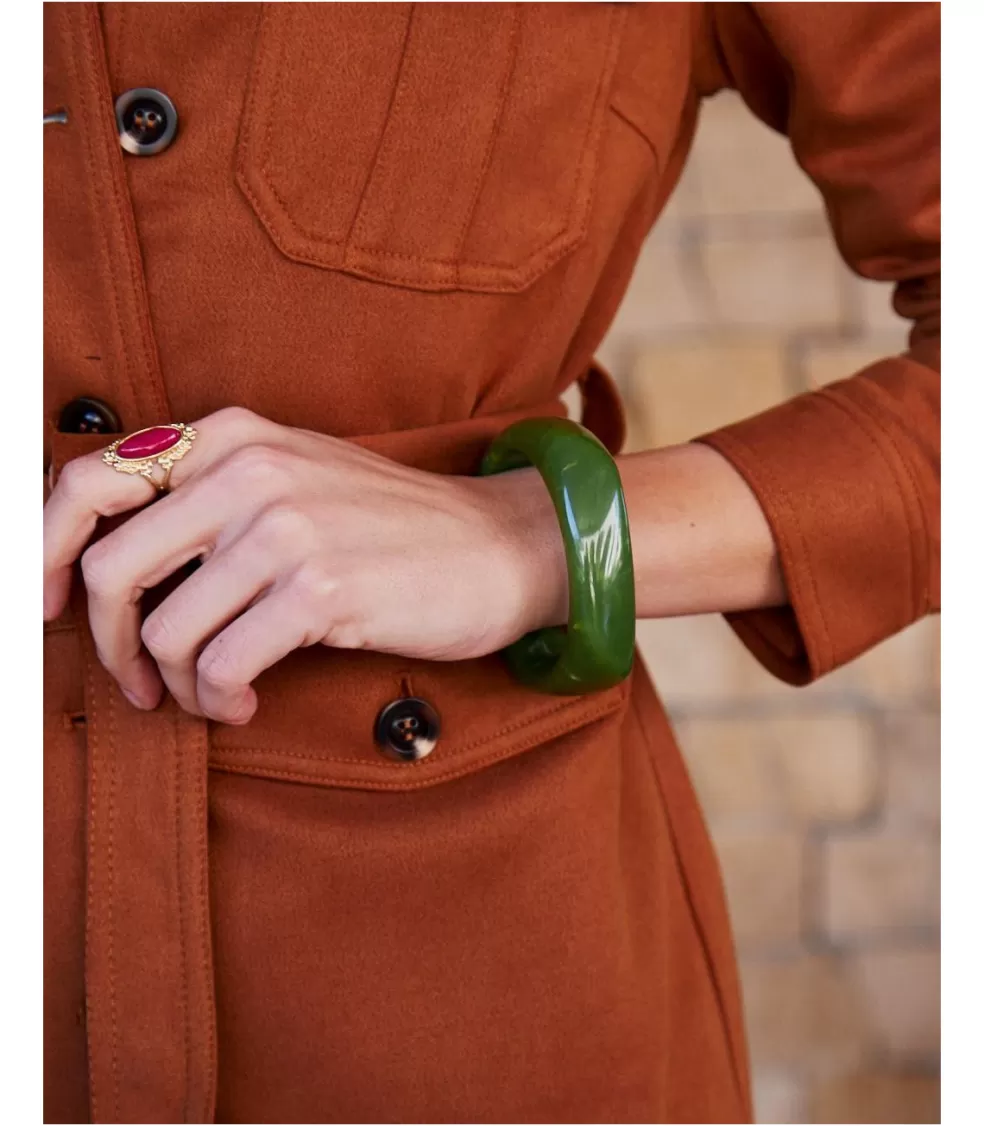 BISUTERÍA>Polin et moi Pulsera Rígida Rozza VERDE BOSQUE