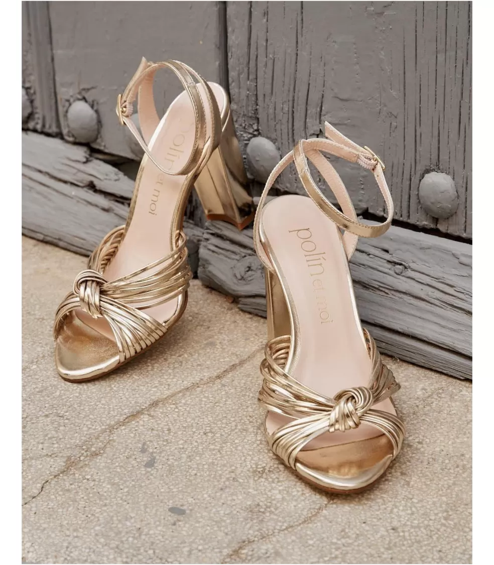 SANDALIAS | NOVIA>Polin et moi Sandalia Nudo Clotis Oro