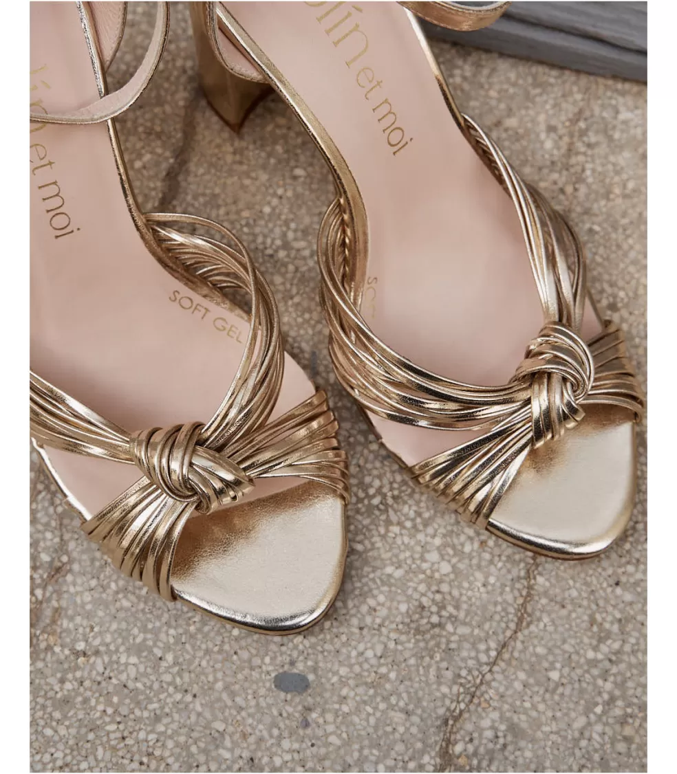 SANDALIAS | NOVIA>Polin et moi Sandalia Nudo Clotis Oro