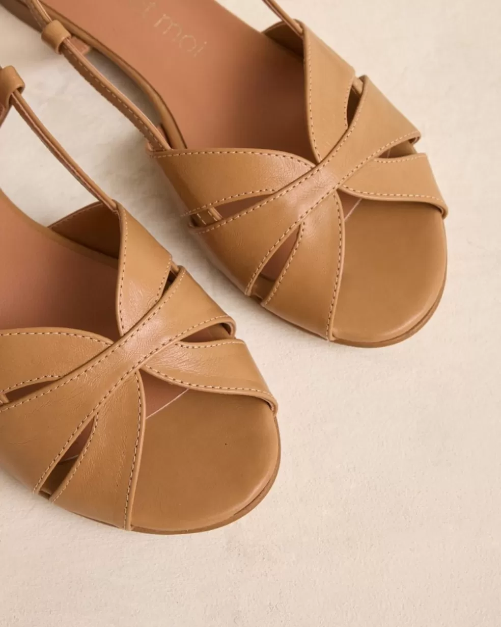 SANDALIAS>Polin et moi Sandalia Plana Makkia camel