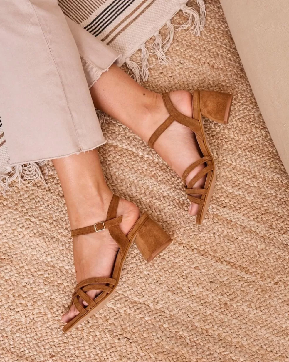 SANDALIAS>Polin et moi Sandalia Tacón Pony Cuero