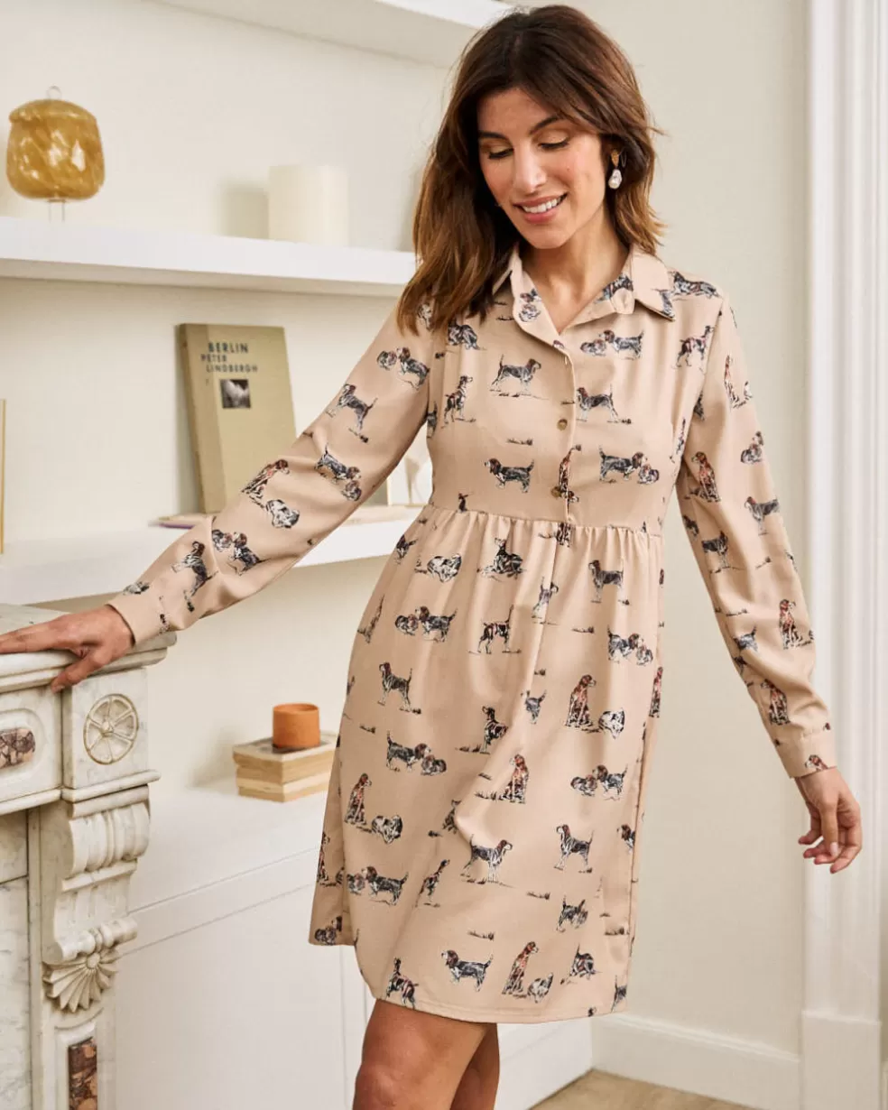 VESTIDOS Y MONOS>Polin et moi Vestido Babydoll Zaira Beige