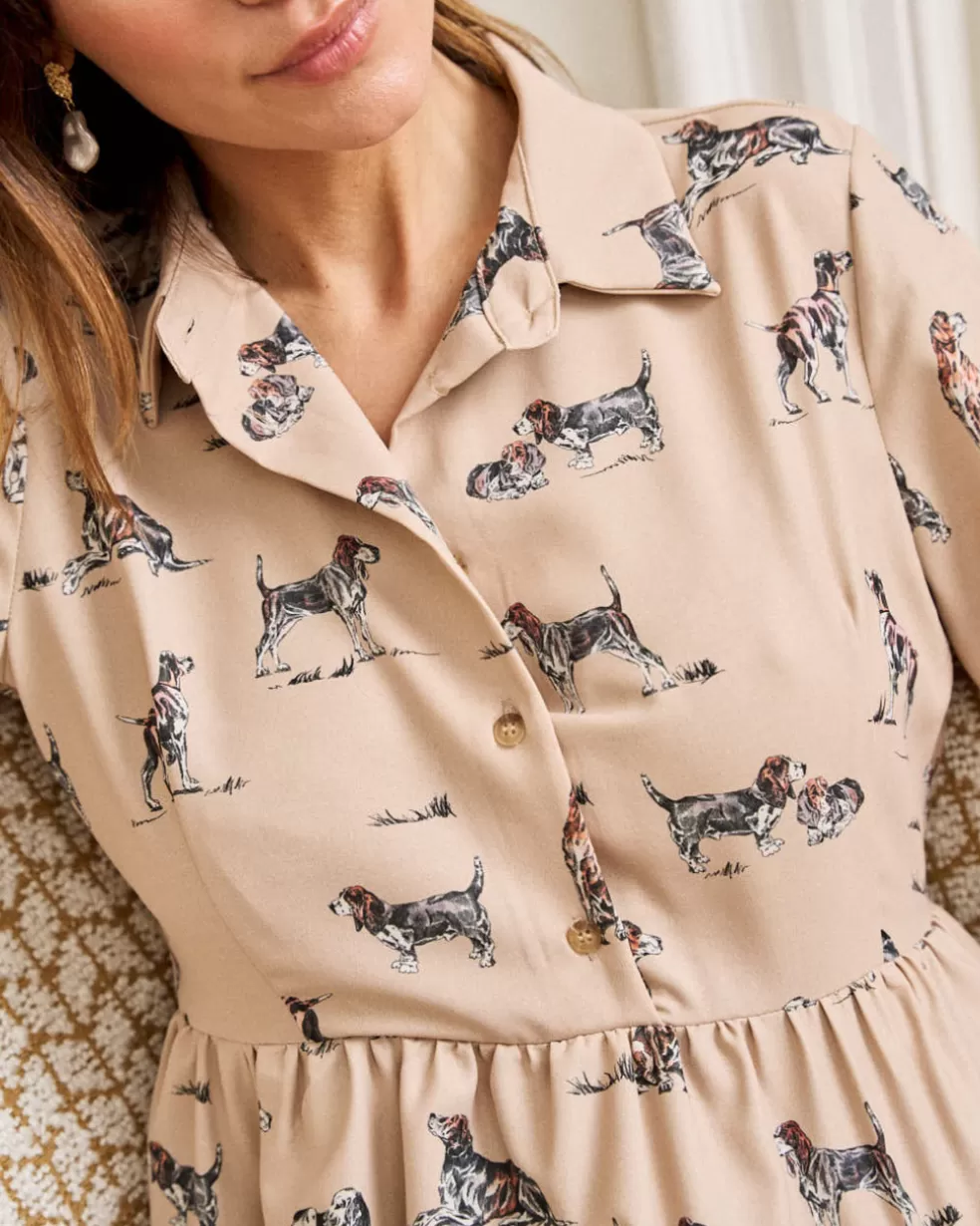 VESTIDOS Y MONOS>Polin et moi Vestido Babydoll Zaira Beige