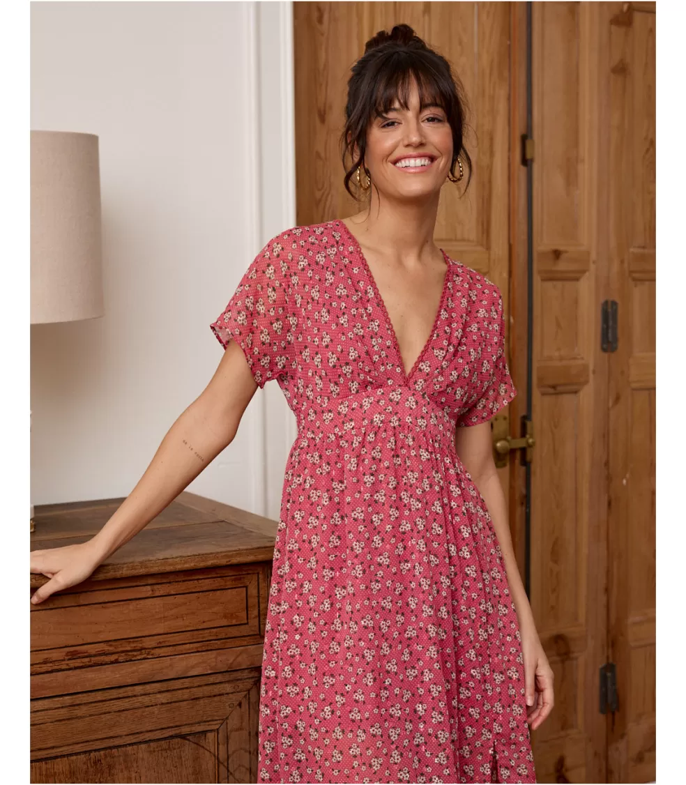 VESTIDOS Y MONOS>Polin et moi Vestido Brillante Estrella Rosa