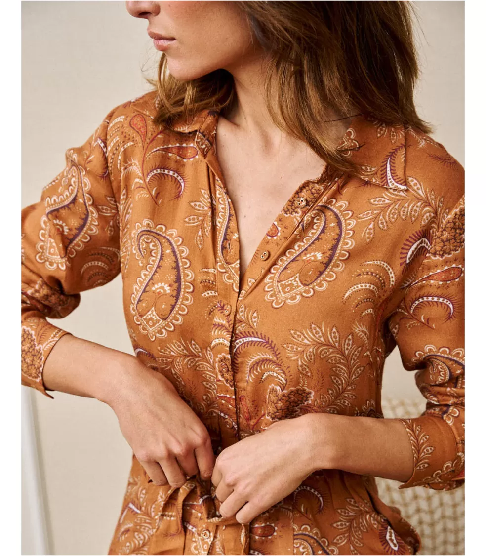 VESTIDOS Y MONOS>Polin et moi Vestido Camisero Carmiña ocre