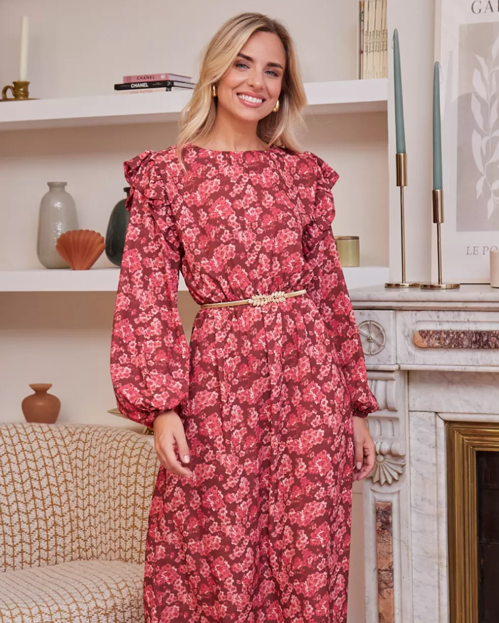 VESTIDOS Y MONOS>Polin et moi Vestido Flores Aide cereza