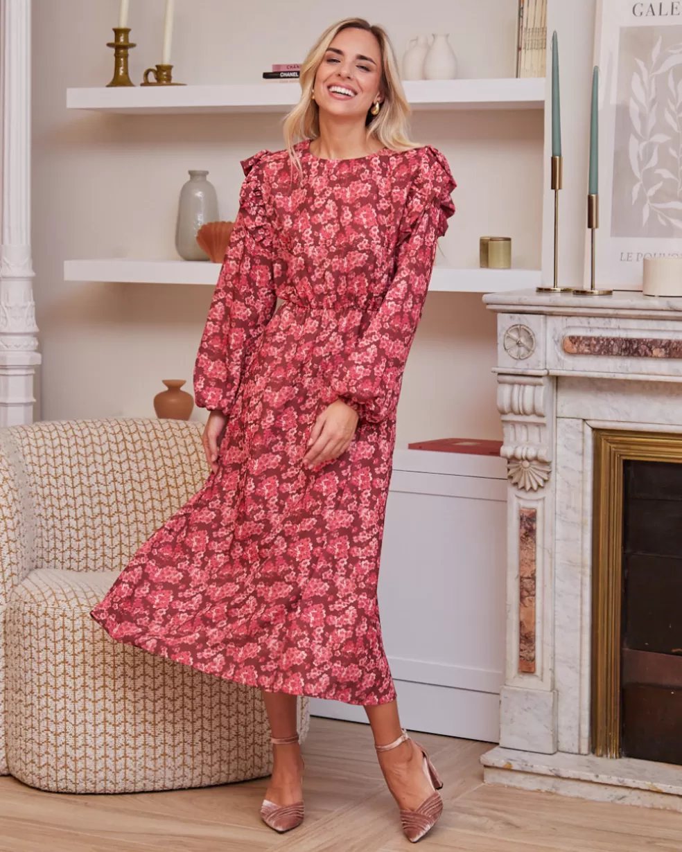 VESTIDOS Y MONOS>Polin et moi Vestido Flores Aide cereza