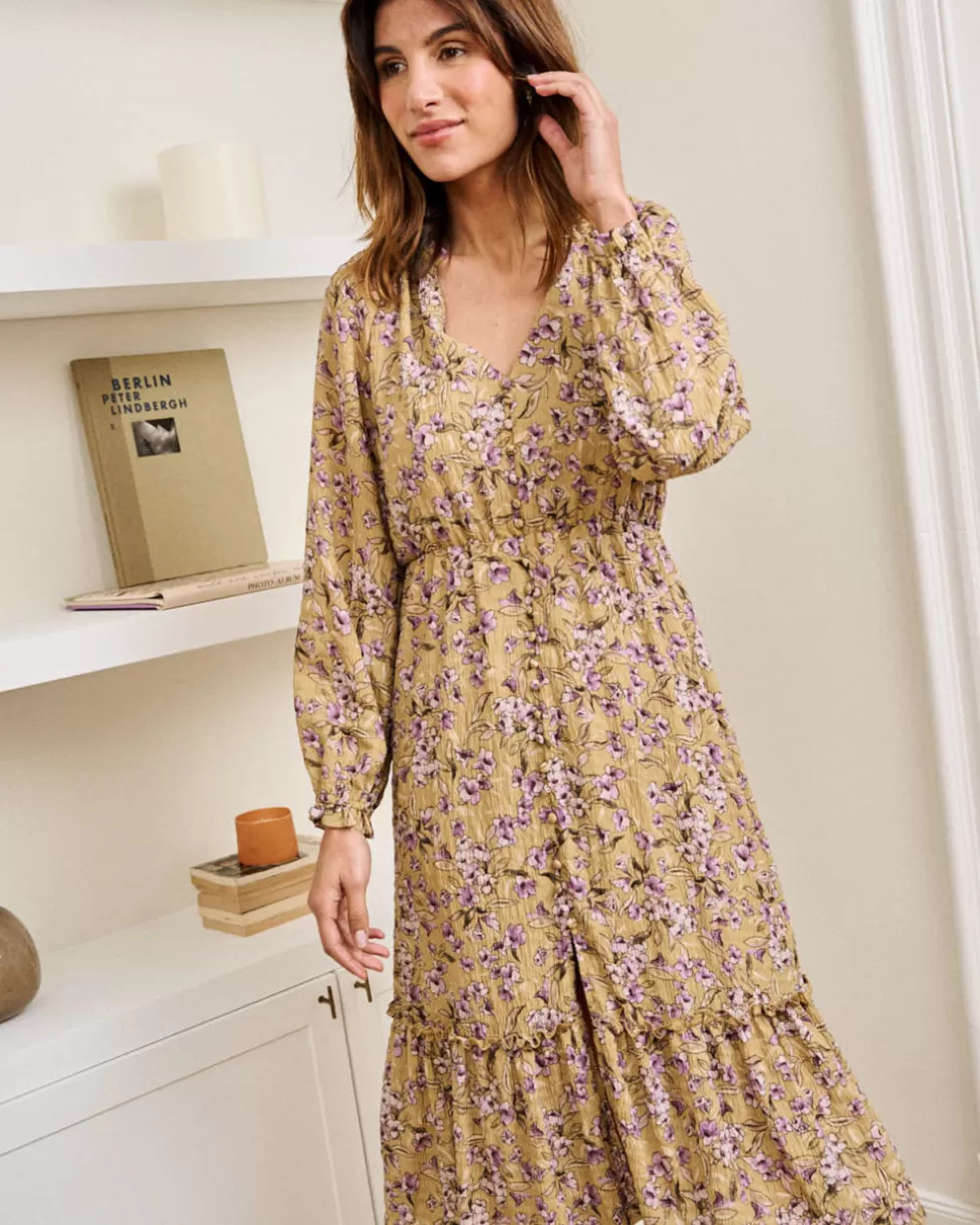 VESTIDOS Y MONOS>Polin et moi Vestido Flores Ciela beige