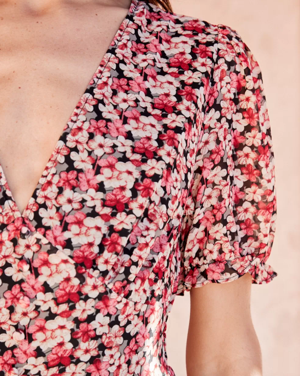VESTIDOS Y MONOS>Polin et moi Vestido Flores Estela Cereza