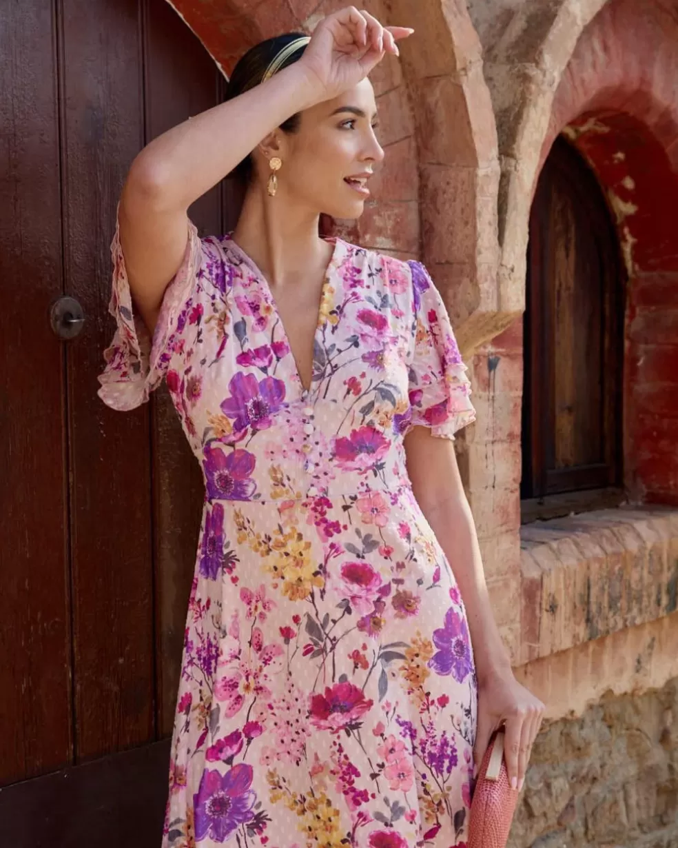 FERIA | VESTIDOS INVITADA>Polin et moi Vestido Largo Elise Rosa