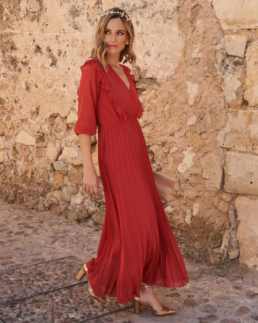 VESTIDOS INVITADA>Polin et moi Vestido Largo Marga ROJO