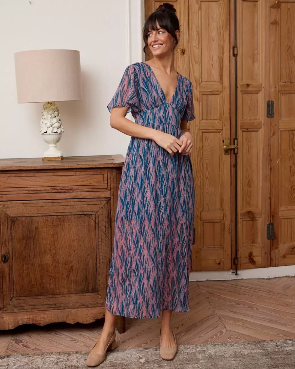 VESTIDOS Y MONOS>Polin et moi Vestido Largo Océano PETROLEO