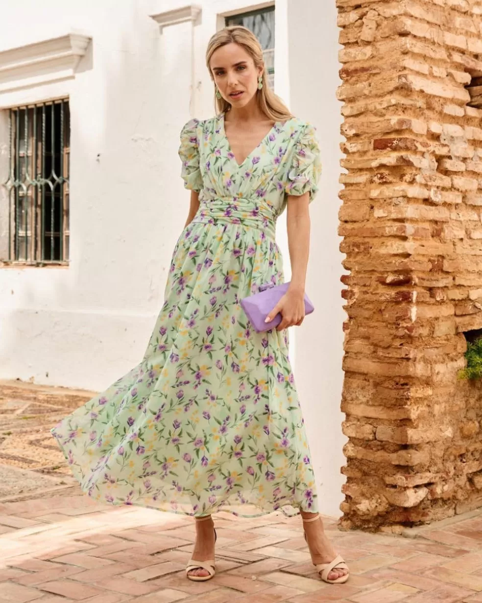 FERIA | VESTIDOS INVITADA>Polin et moi Vestido Largo Zuri menta