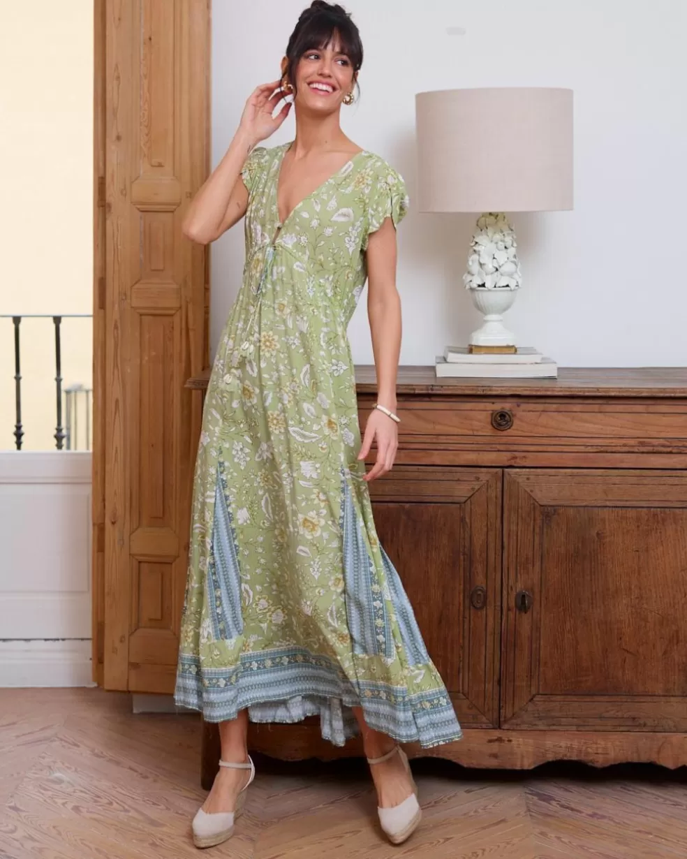 VESTIDOS Y MONOS>Polin et moi Vestido Lazada Letia menta