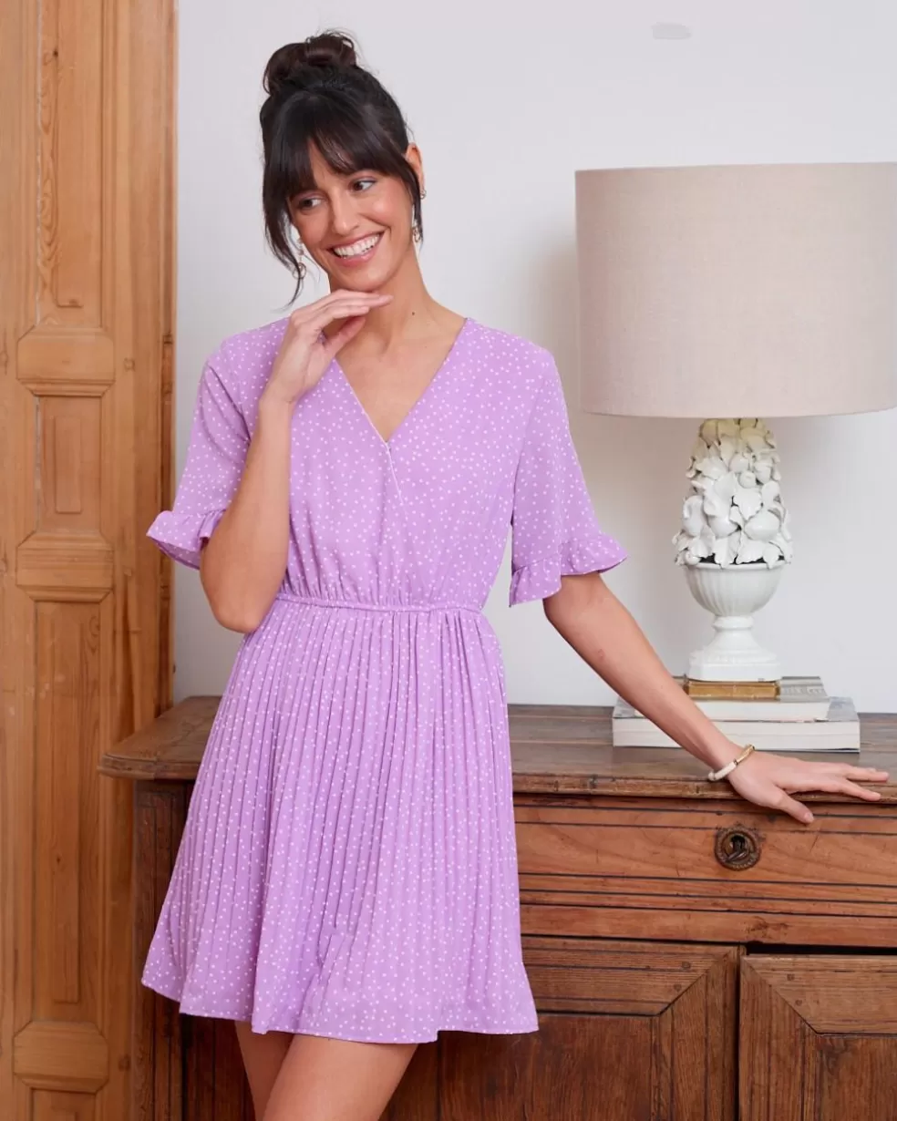 VESTIDOS Y MONOS>Polin et moi Vestido Lunares Lunia Lila