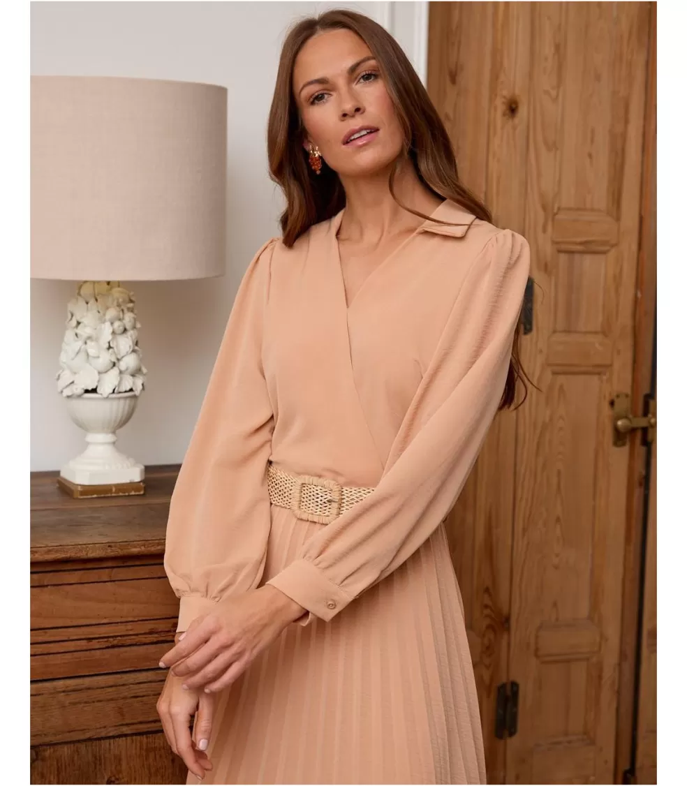 VESTIDOS Y MONOS>Polin et moi Vestido Plisado Mindy Maquillaje