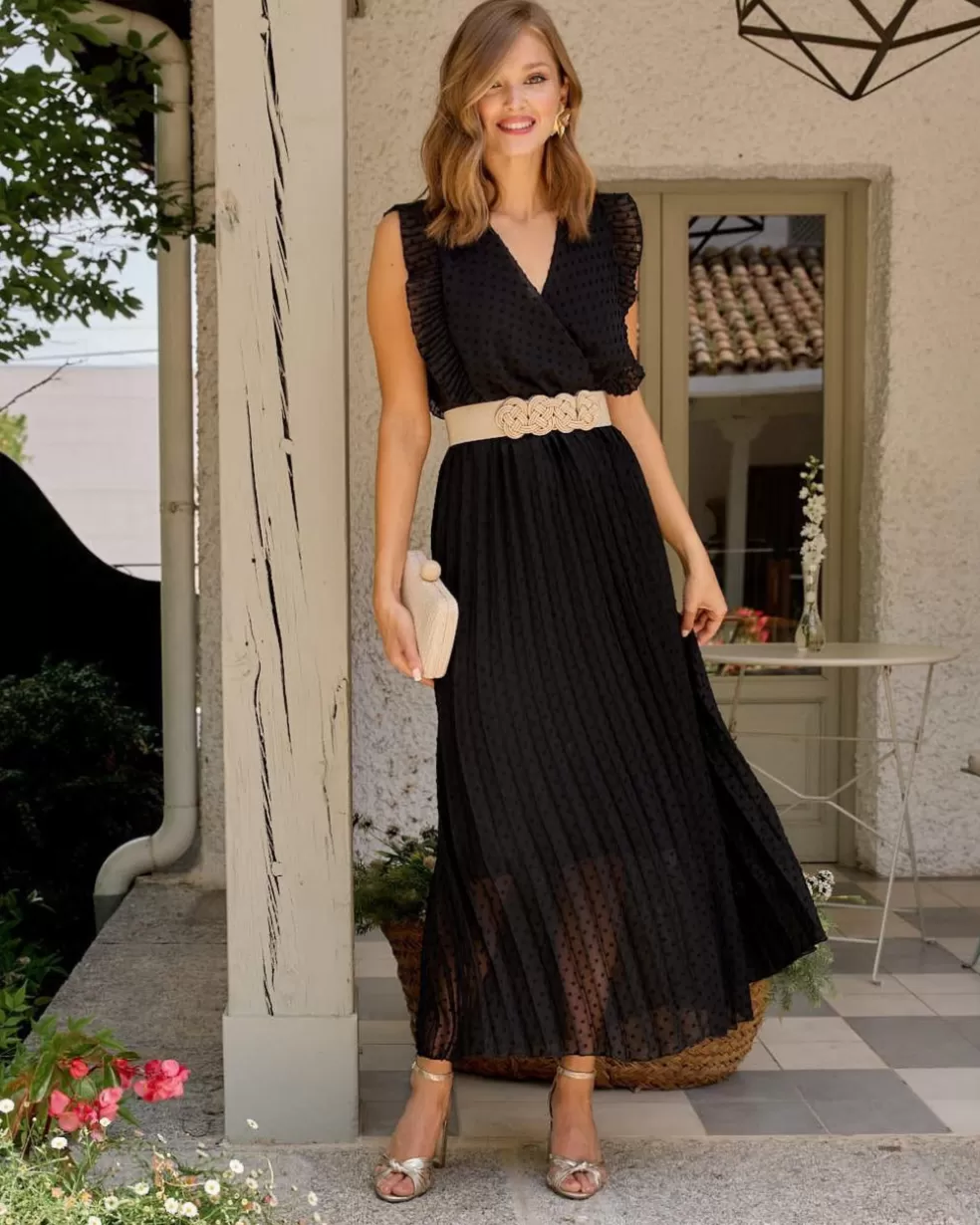 FERIA>Polin et moi Vestido Plumeti Vania negro
