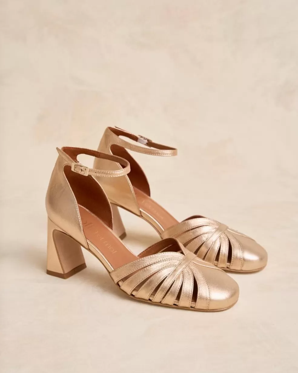 ZAPATOS DE TACÓN>Polin et moi Zapato Tacón Platonia Oro
