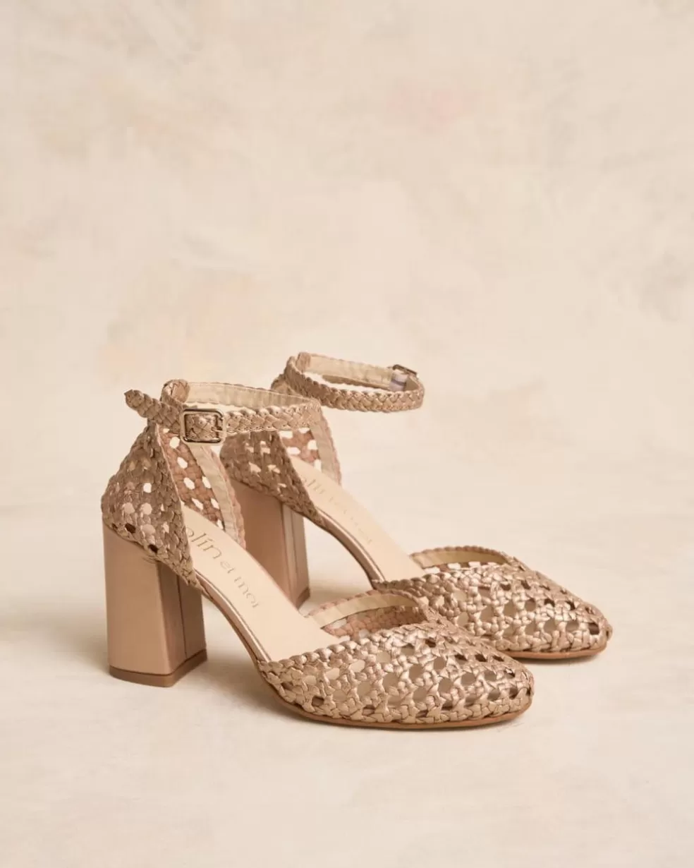 TRENZADOS | ZAPATOS DE TACÓN>Polin et moi Zapato Trenzado Calmia Oro